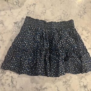 Gap Floral Ruffled Blue Skirt Kids S